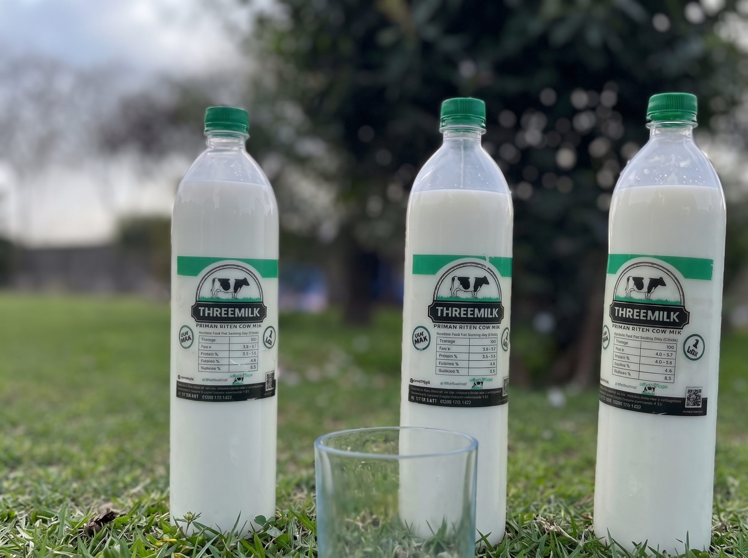 THREEMILK Pure Raw Milk Bottles
